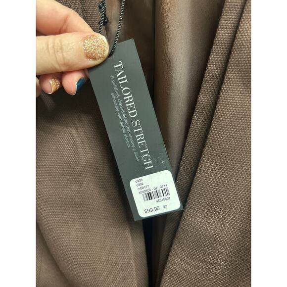 NWT Lane Bryant Hook Eye Tailored Brown Business Career Blazer $99 MSRP size 22 - Picture 4 of 10